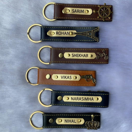 Leather keychain