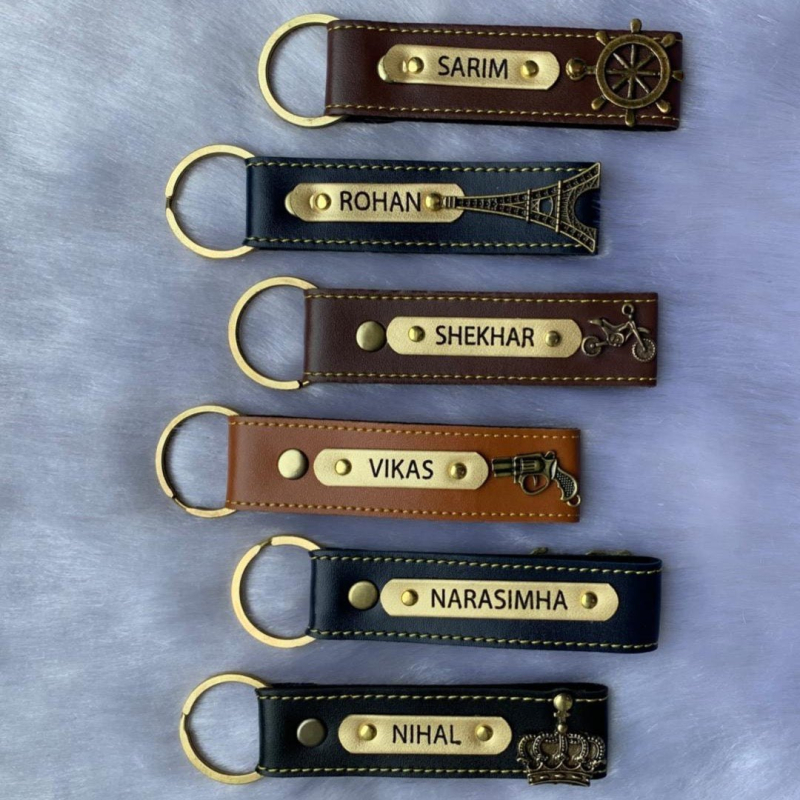 Leather keychain