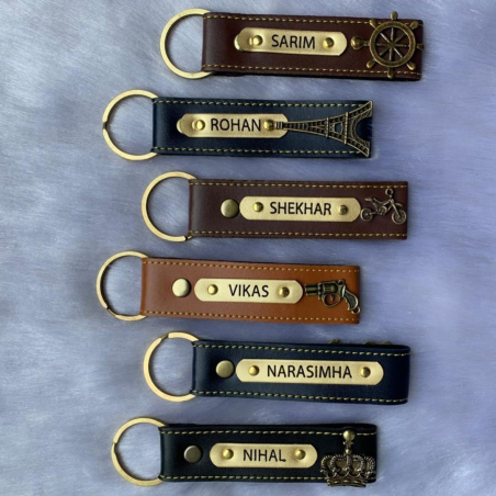 Leather keychain