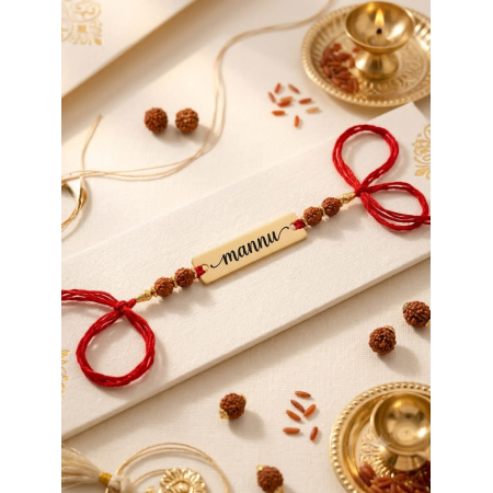 Red Rudraksh Rakhi